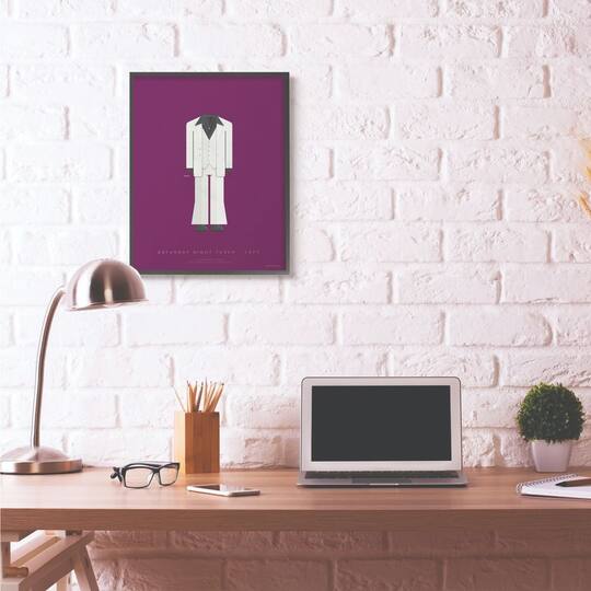 Stupell Industries Saturday Night Fever Fashion Design Wall Accent with Black Frame